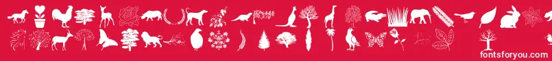 Nature Pro Font – White Fonts on Red Background