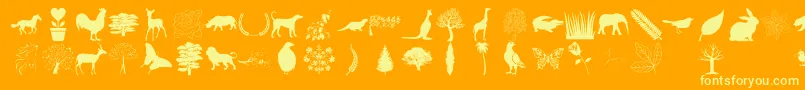 Nature Pro Font – Yellow Fonts on Orange Background