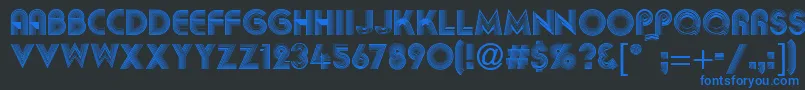 AbigilRegular Font – Blue Fonts on Black Background