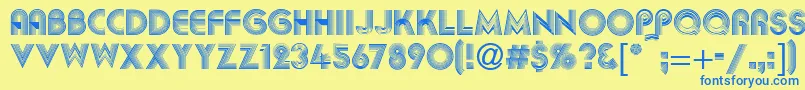 AbigilRegular Font – Blue Fonts on Yellow Background