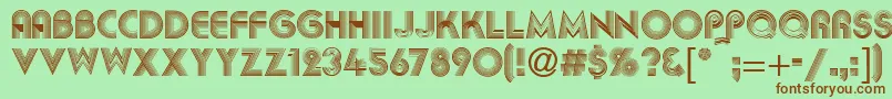 AbigilRegular Font – Brown Fonts on Green Background