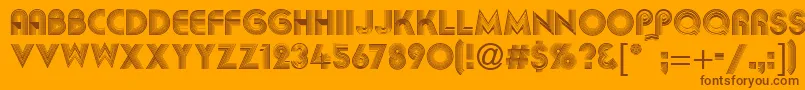 AbigilRegular Font – Brown Fonts on Orange Background