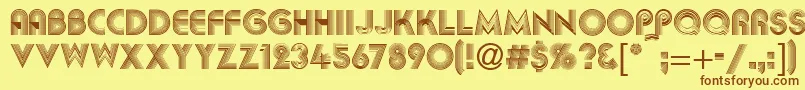 AbigilRegular Font – Brown Fonts on Yellow Background