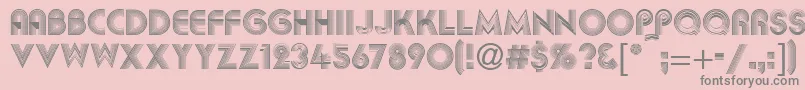 AbigilRegular-Schriftart – Graue Schriften auf rosa Hintergrund