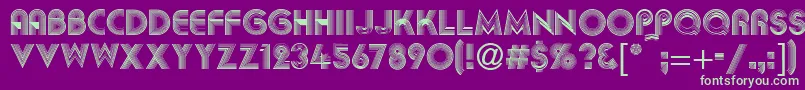 AbigilRegular Font – Green Fonts on Purple Background