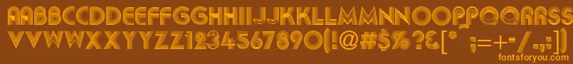 AbigilRegular Font – Orange Fonts on Brown Background