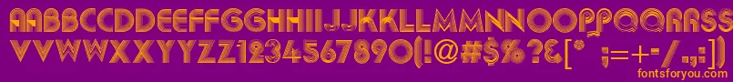 AbigilRegular Font – Orange Fonts on Purple Background