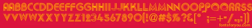 AbigilRegular Font – Orange Fonts on Red Background