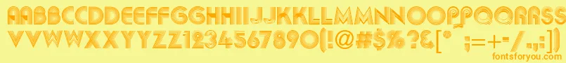 AbigilRegular Font – Orange Fonts on Yellow Background