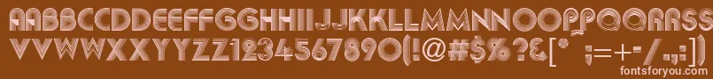 AbigilRegular Font – Pink Fonts on Brown Background