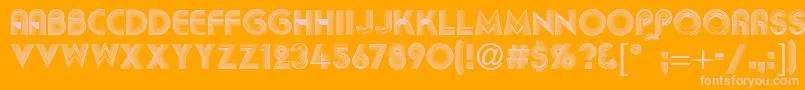 AbigilRegular Font – Pink Fonts on Orange Background