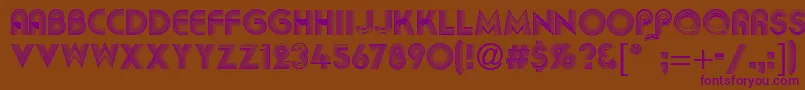 AbigilRegular Font – Purple Fonts on Brown Background