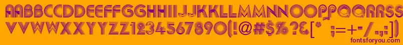 AbigilRegular Font – Purple Fonts on Orange Background