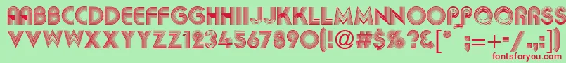 AbigilRegular Font – Red Fonts on Green Background