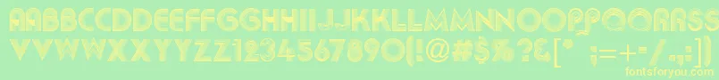 AbigilRegular Font – Yellow Fonts on Green Background