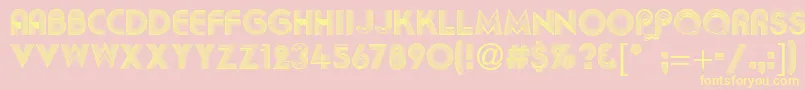 AbigilRegular Font – Yellow Fonts on Pink Background