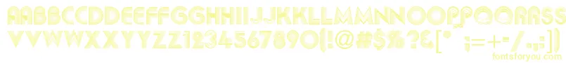 AbigilRegular Font – Yellow Fonts on White Background