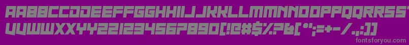 Nau Sea-fontti – harmaat kirjasimet violetilla taustalla