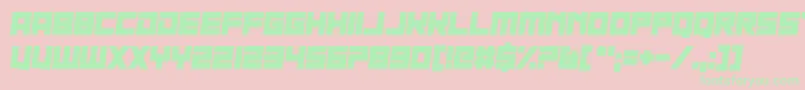 フォントNau Sea – ピンクの背景に緑の文字