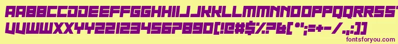 Шрифт Nau Sea – фиолетовые шрифты на жёлтом фоне