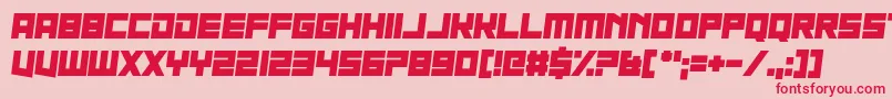 フォントNau Sea – ピンクの背景に赤い文字