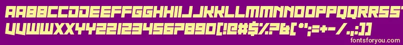 Nau Sea-fontti – keltaiset fontit violetilla taustalla