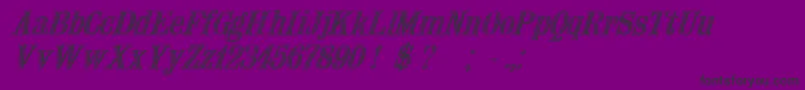 Nauert Italic Font – Black Fonts on Purple Background