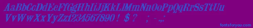 Nauert Italic Font – Blue Fonts on Purple Background