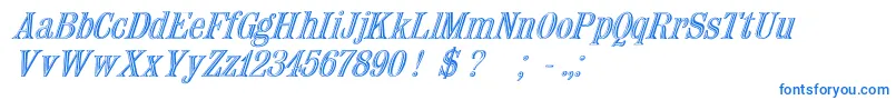 Nauert Italic Font – Blue Fonts on White Background