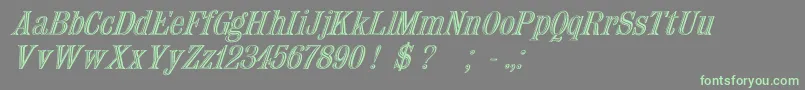 Nauert Italic Font – Green Fonts on Gray Background