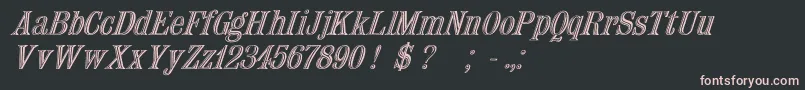 Nauert Italic Font – Pink Fonts on Black Background