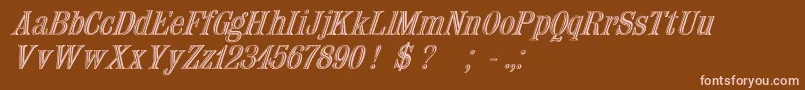 More about Nauert Italic Font Nauert Italic Font – Pink Fonts on Brown Background