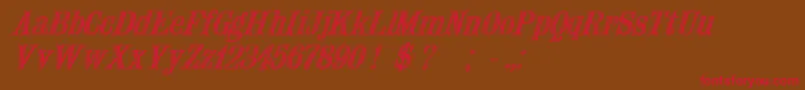 Nauert Italic Font – Red Fonts on Brown Background