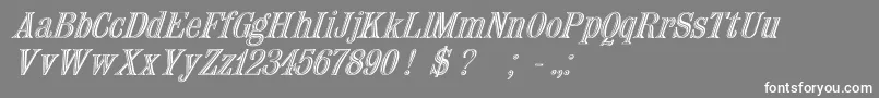 Nauert Italic Font – White Fonts on Gray Background