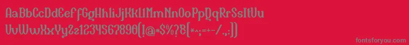 Naula Font – Gray Fonts on Red Background