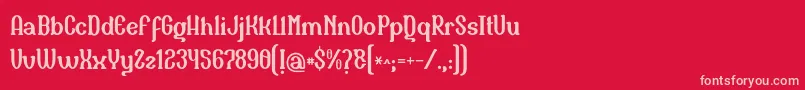 Naula Font – Pink Fonts on Red Background