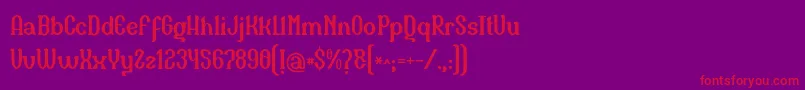 Naula Font – Red Fonts on Purple Background