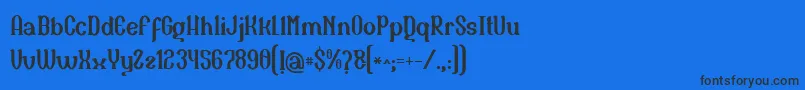 Шрифт Naula – чёрные шрифты на синем фоне
