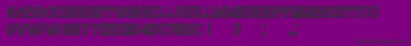 Nautica3D Italic-Schriftart – Schwarze Schriften auf violettem Hintergrund