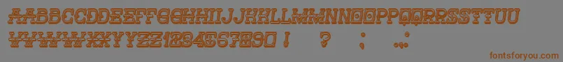 Nautica3D Italic-fontti – ruskeat fontit harmaalla taustalla
