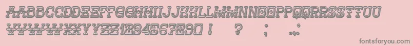 Nautica3D Italic-Schriftart – Graue Schriften auf rosa Hintergrund