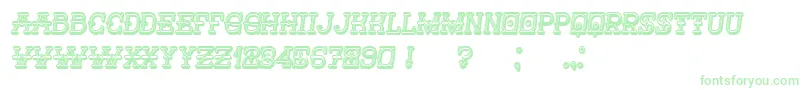Nautica3D Italic-fontti – vihreät fontit