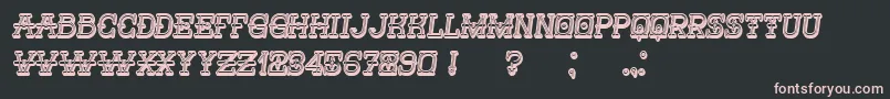 Шрифт Nautica3D Italic – розовые шрифты на чёрном фоне