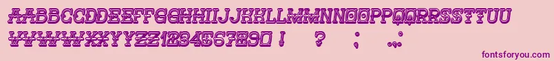 Nautica3D Italic Font – Purple Fonts on Pink Background