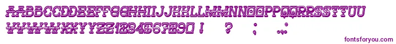 Nautica3D Italic Font – Purple Fonts on White Background