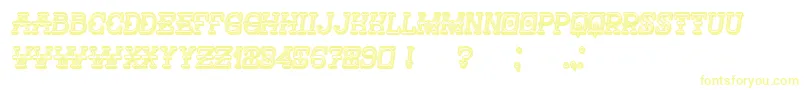 Nautica3D Italic-Schriftart – Gelbe Schriften
