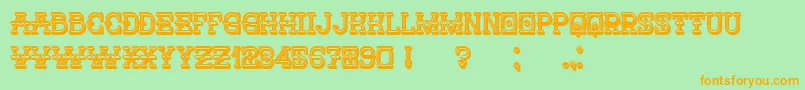 Nautica3D Font – Orange Fonts on Green Background