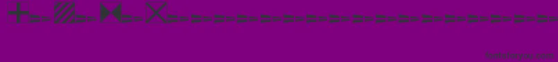 Nautical Font – Black Fonts on Purple Background