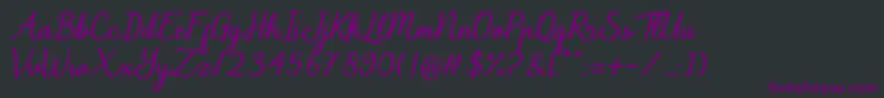 Шрифт Navilla – фиолетовые шрифты на чёрном фоне