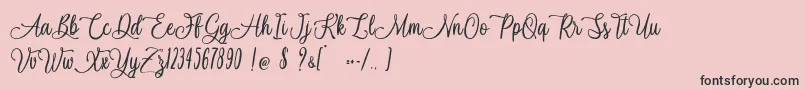 fuente Navy Ballad   Personal Use – Fuentes Negras Sobre Fondo Rosa